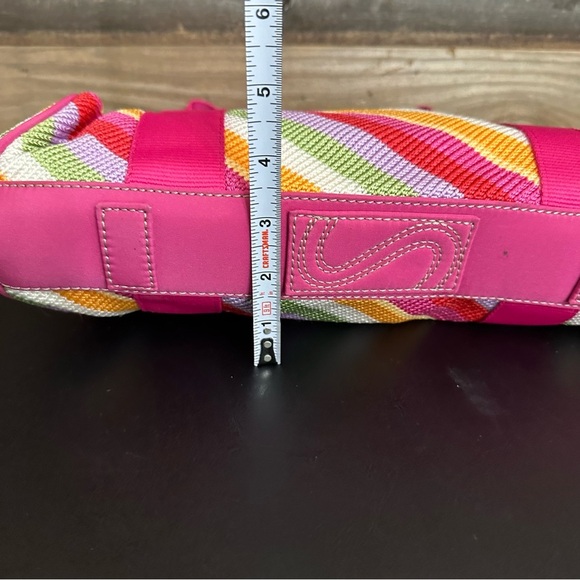 The Sak Rainbow Colors Knit Woven Pink Purse Hand Bag 10 Year Anniversary - Picture 10 of 10